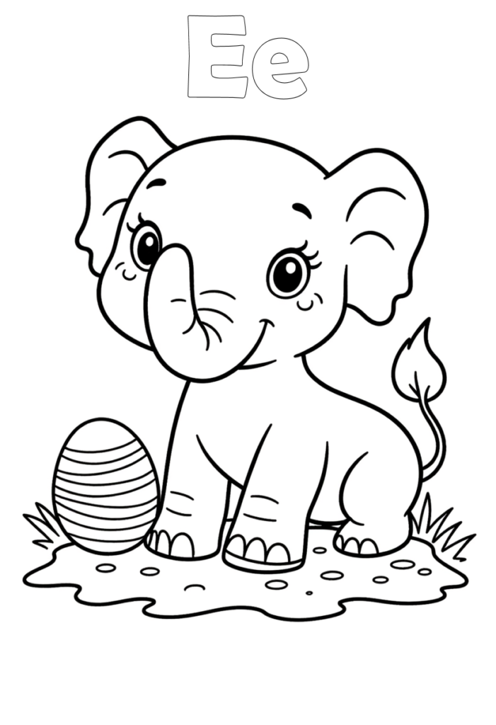 Ee Coloring Page