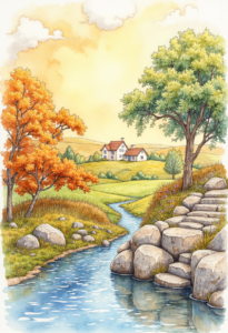 Digital Watercolor Stream 2